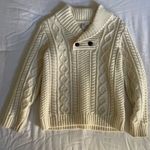 Janie and Jack Cream Cable Knit Sweater